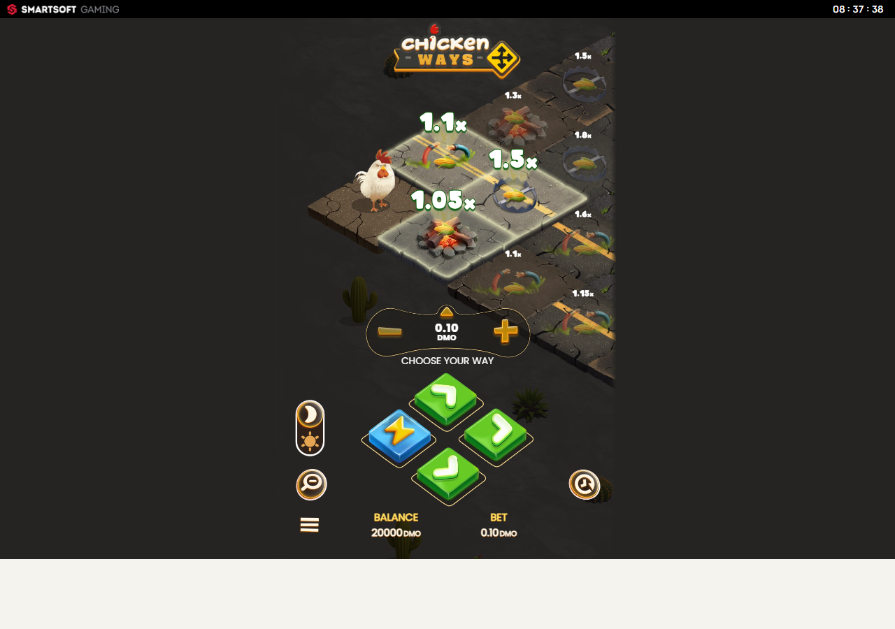 Chicken Ways von SmartSoft: Wegauswahl und virtuelles Demo-Guthaben